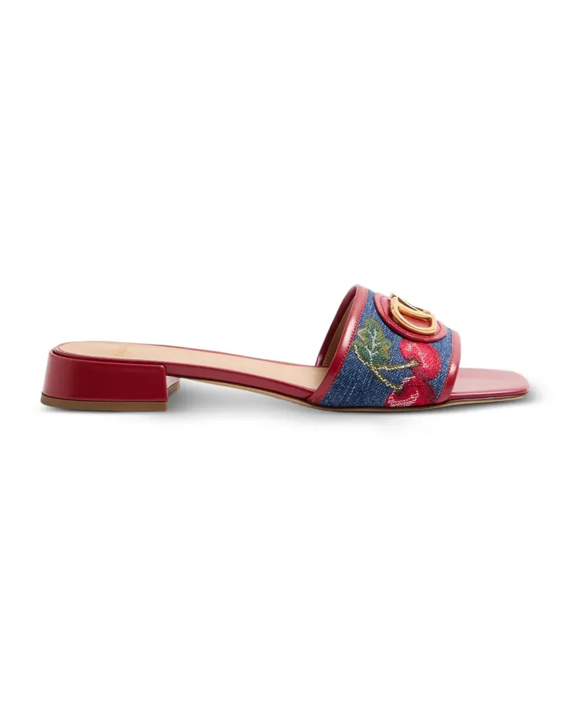 Valentino Garavani VLogo Sandalen mit Kirschstickerei - Blau Blau