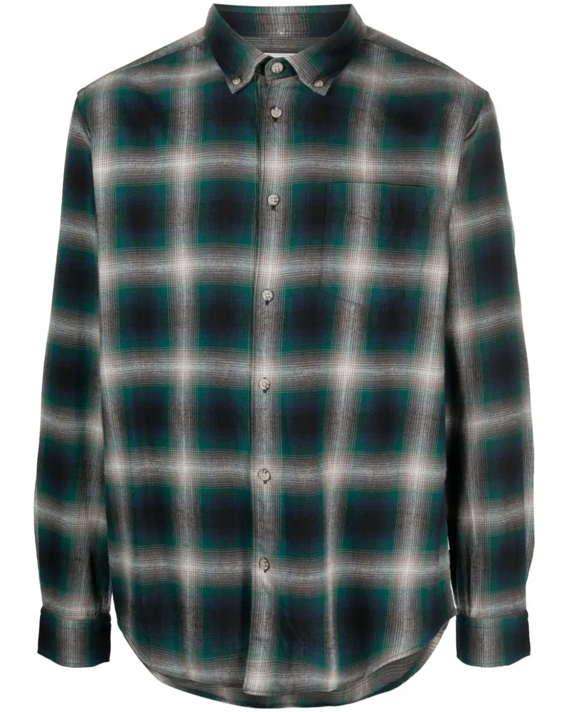 Woolrich Flanellhemd mit Madras-Karo - Grün Grün