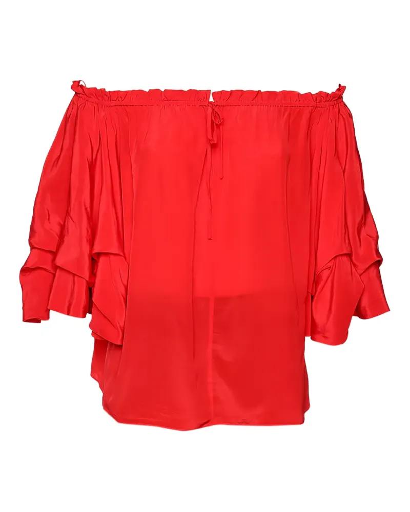 Diane von Furstenberg ruffled off-shoulder top - Rot Rot