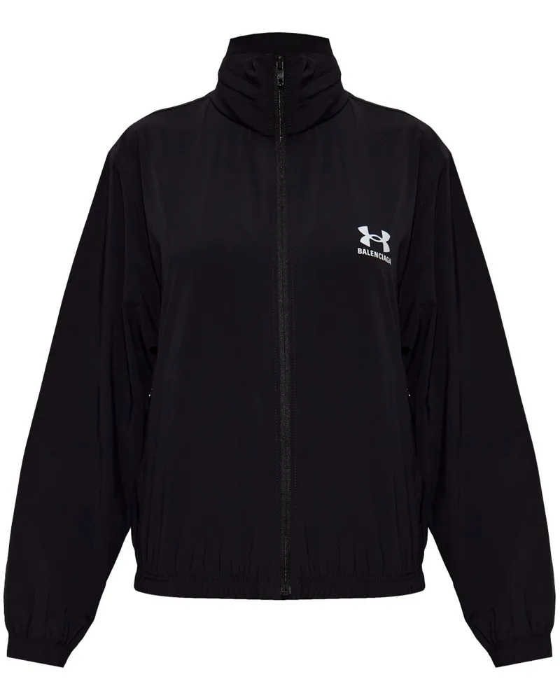 Balenciaga Jacke mit Logo-Print - Schwarz Schwarz
