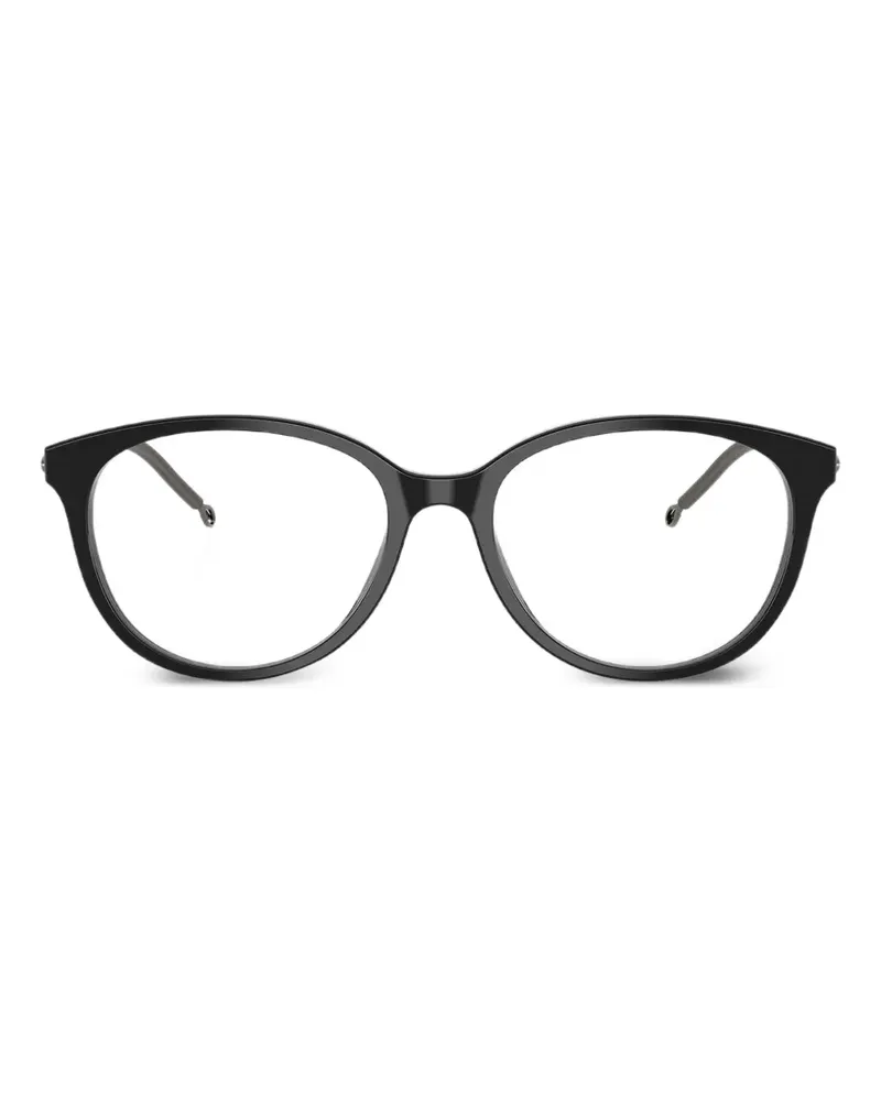 Diesel Runde Brille mit Cut-Out - Schwarz Schwarz