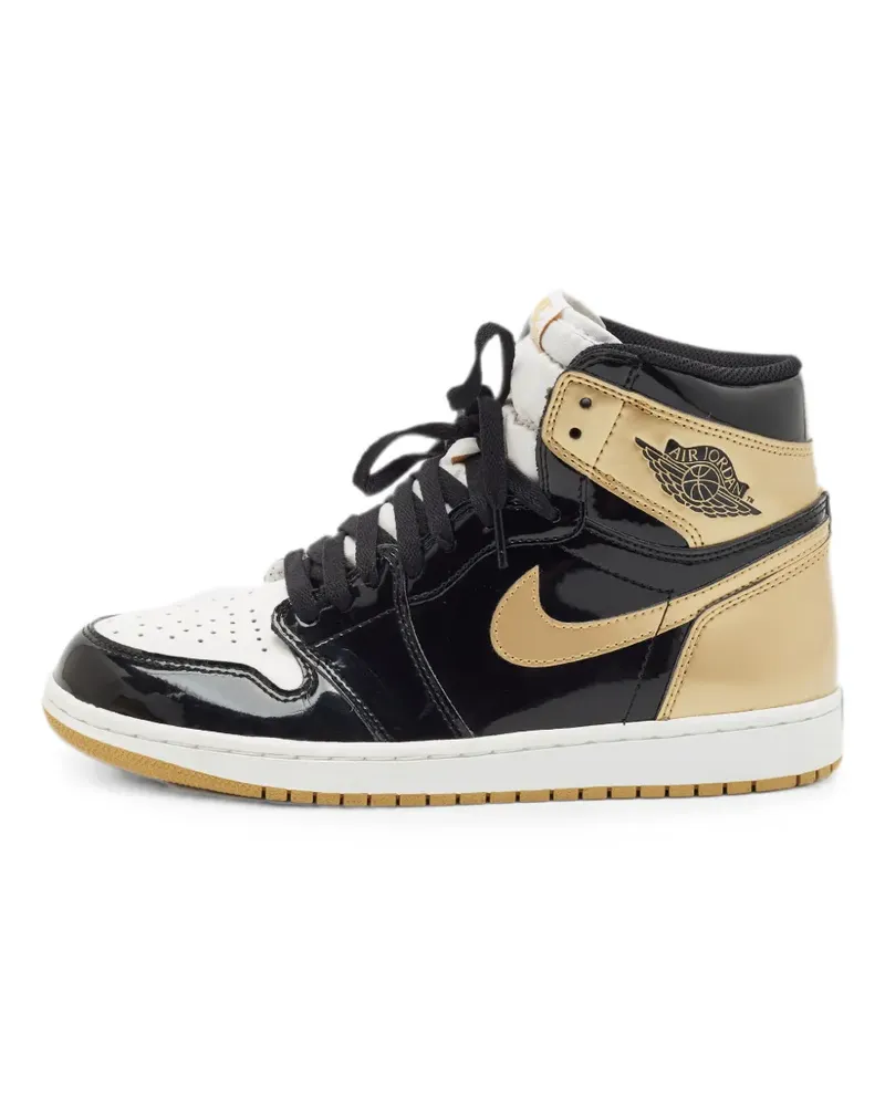Jordan Air  1 Retro high-top leather sneakers - Schwarz Schwarz