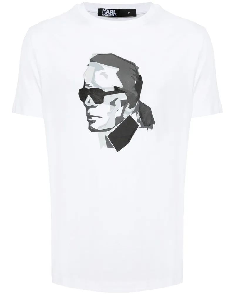 Karl Lagerfeld T-Shirt mit grafischem Print - Weiß Weiß