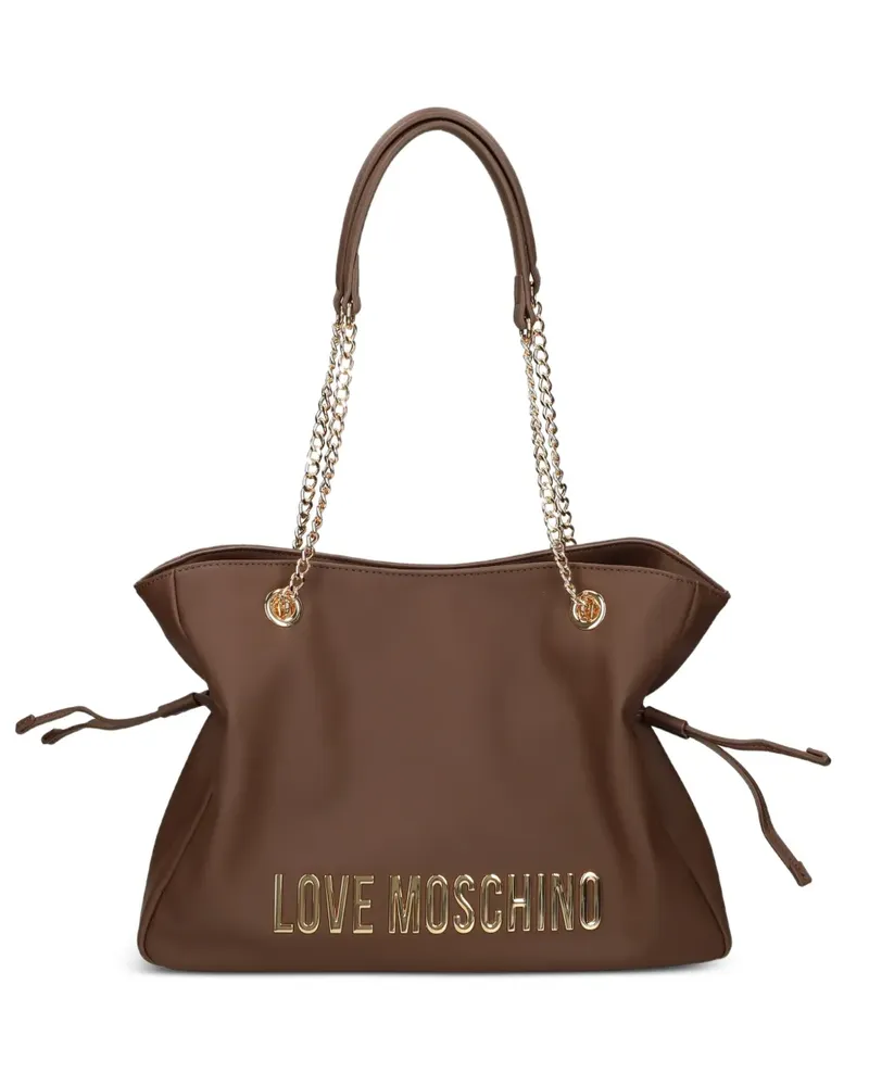 Moschino Schultertasche mit Logo - Braun Braun