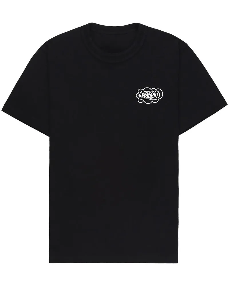 Sacai x Eric Haze T-Shirt mit "Onekindword"-Print - Schwarz Schwarz