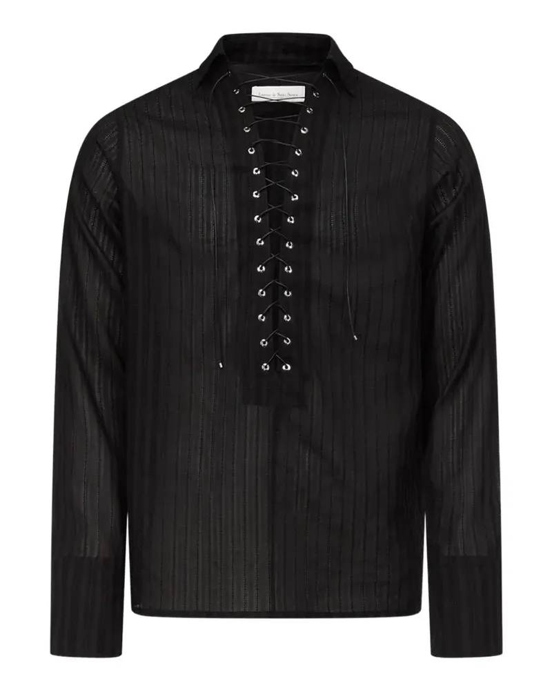 Ludovic de Saint Sernin Alan Eyelet cotton shirt - Schwarz Schwarz