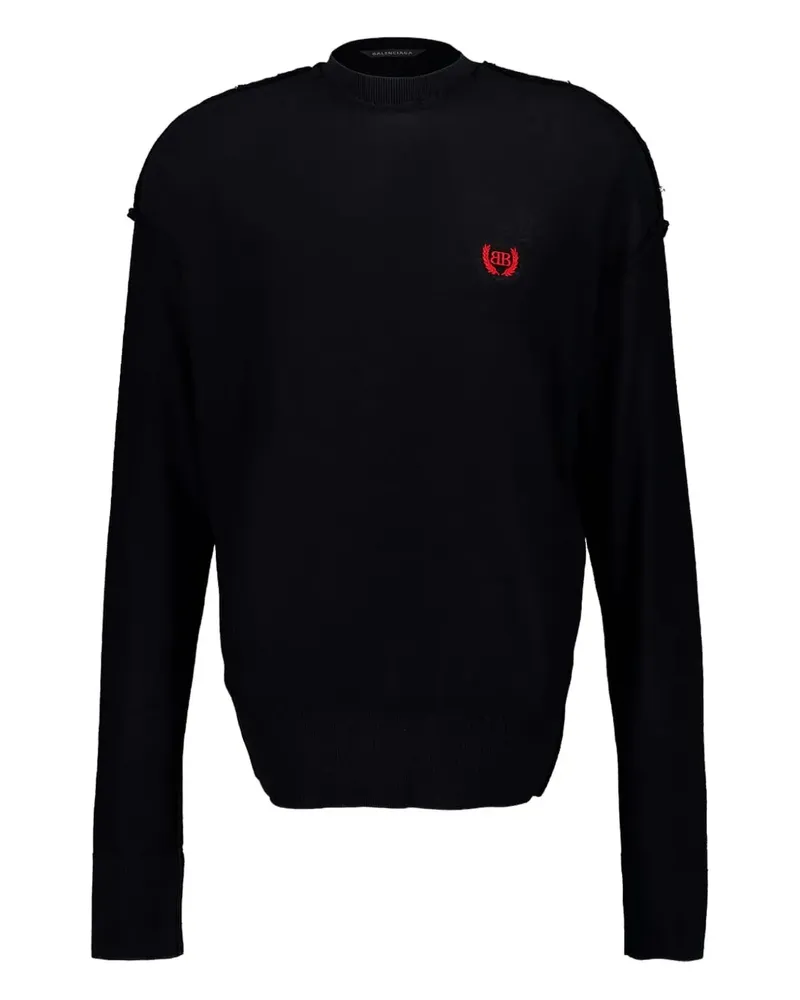 Balenciaga Pullover mit Logo-Stickerei - Schwarz Schwarz