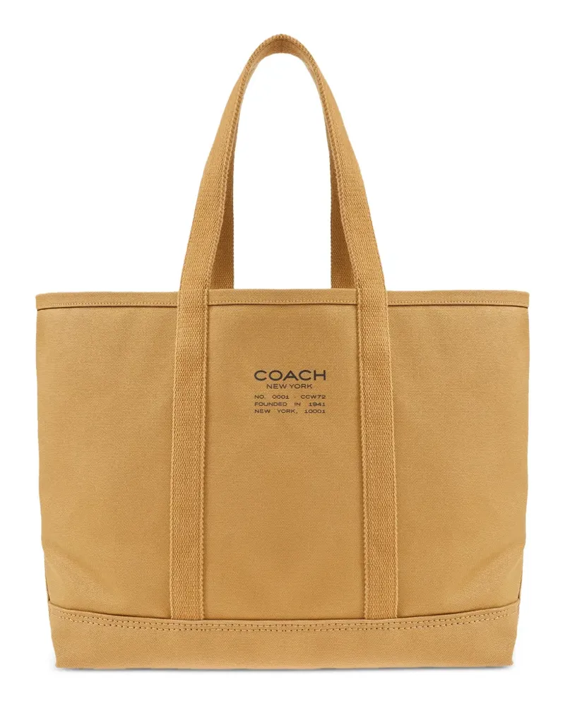 Coach Utility stitched detail tote bag - Nude Nude