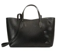 Perforierter Mini Mermaid Tote Bag - Schwarz