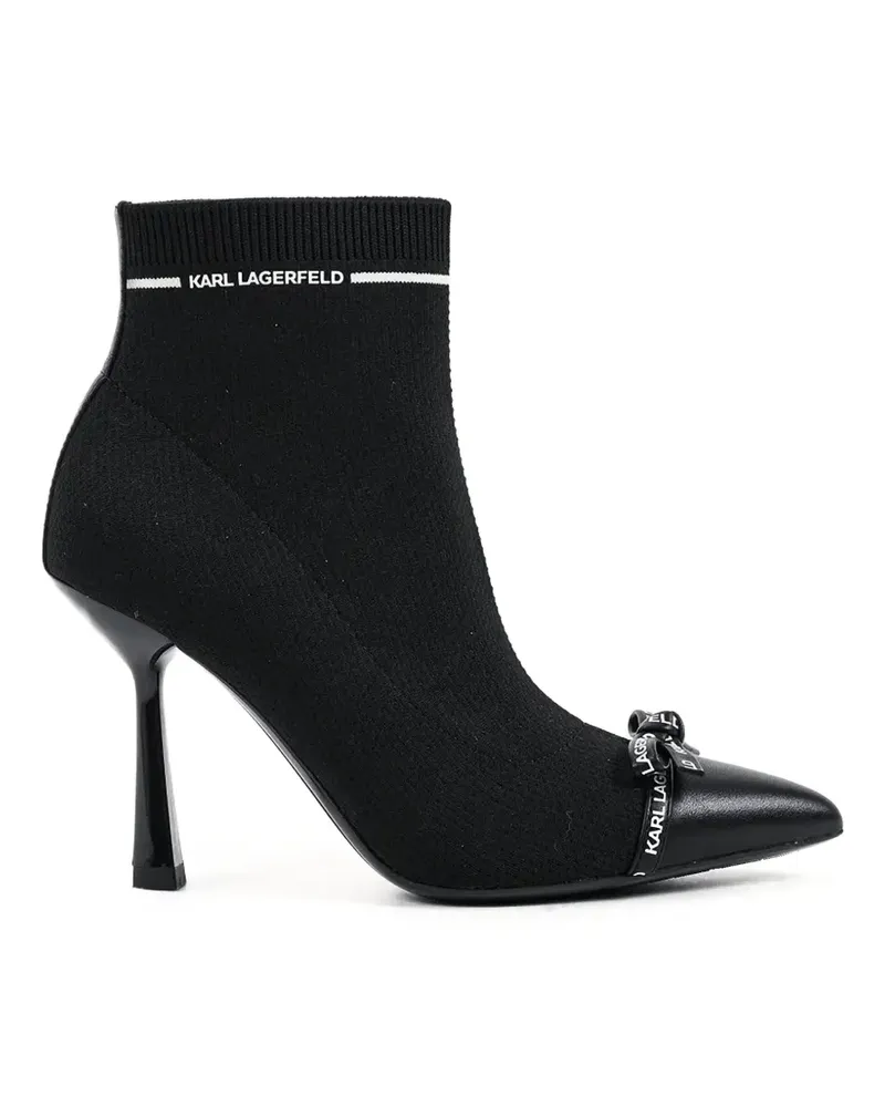 Karl Lagerfeld Sock-Boots mit Schleife - Schwarz Schwarz
