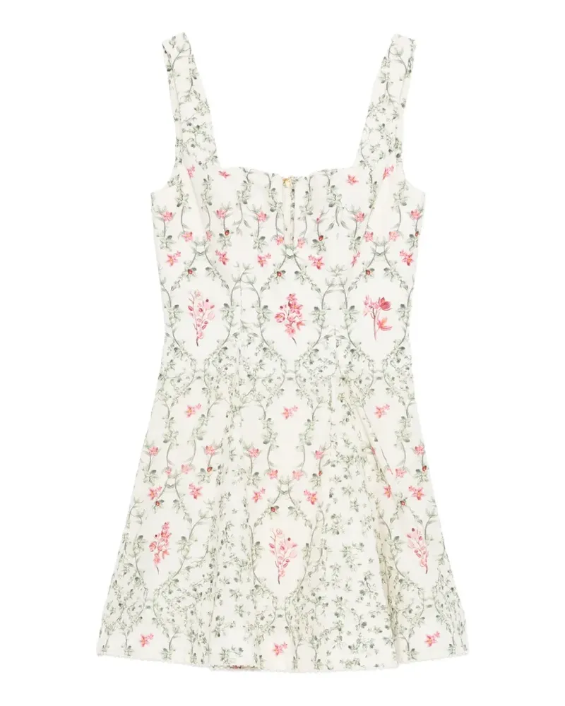 AGUA BENDITA floral-print mini dress - Nude Nude