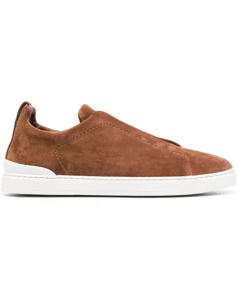 Ermenegildo Zegna Klassische Slip-On-Sneakers - Braun Braun