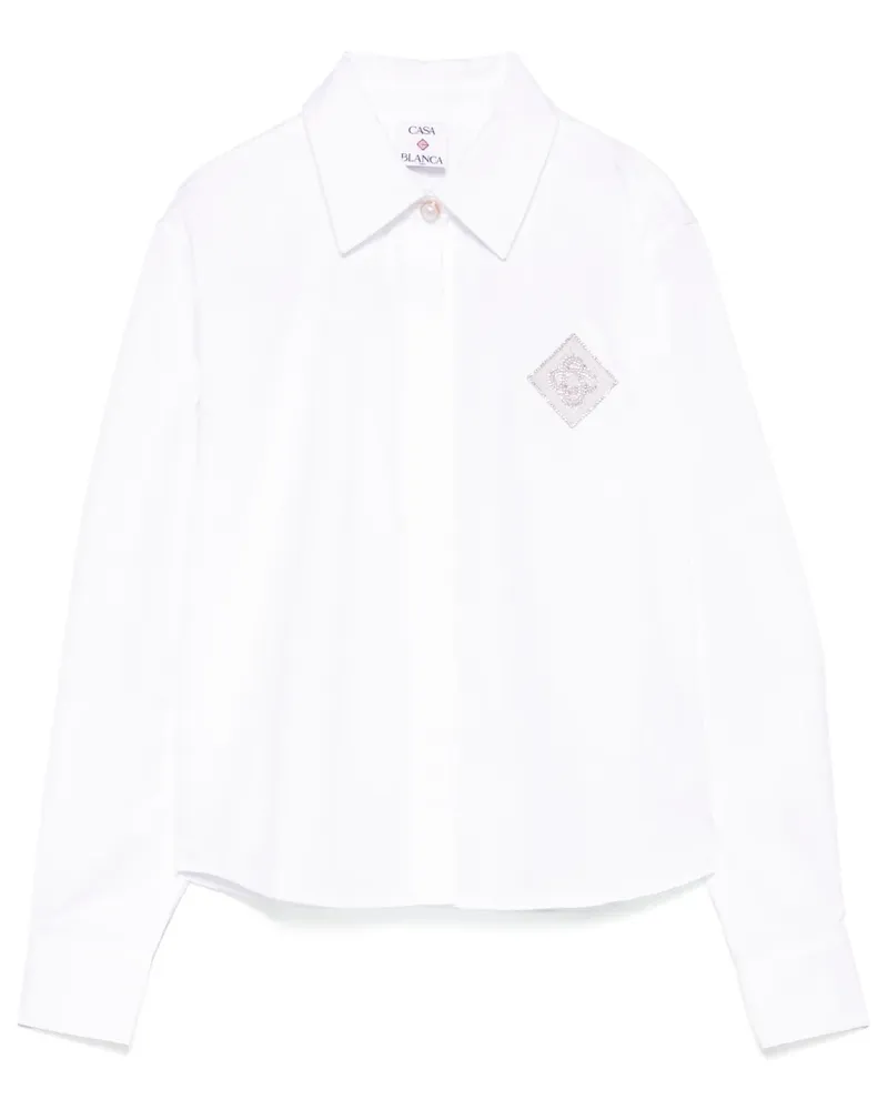Casablanca Paris Hemd mit Monogramm-Stickerei - Weiß Weiß