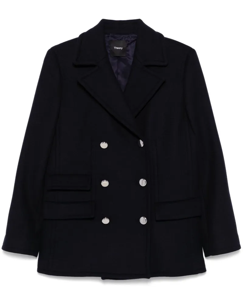 Theory Cabanjacke aus Filz - Blau Blau