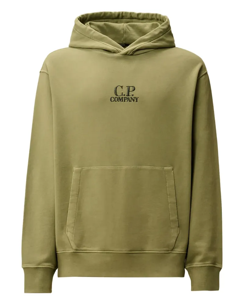 C.P. Company Hoodie mit Logo-Stickerei - Grün Grün
