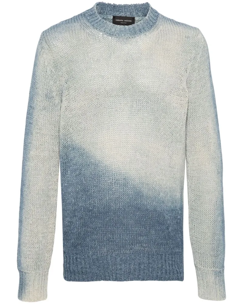 Roberto Collina Ausgeblichener Pullover Blau