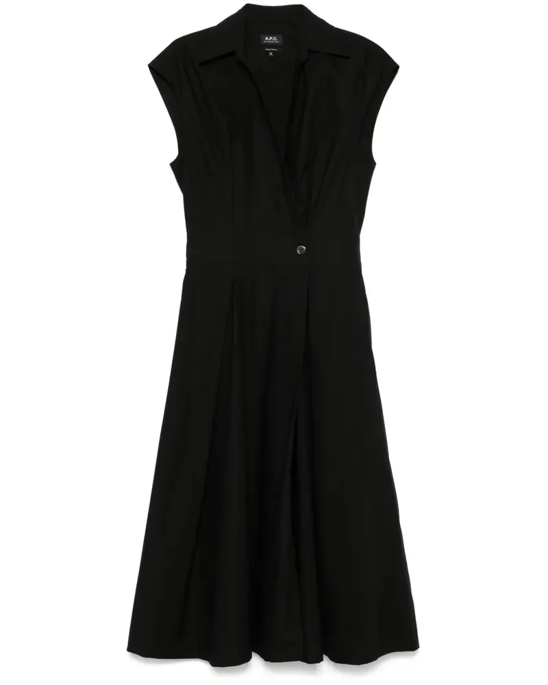 A.P.C. Athéna Midikleid - Schwarz Schwarz