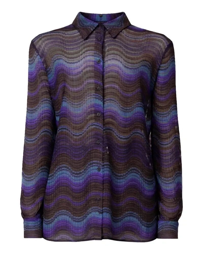 Missoni long-sleeve shirt - Violett Violett
