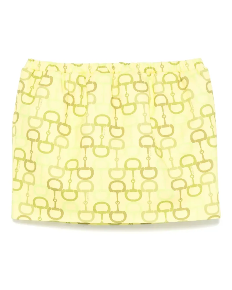 Gucci Minirock mit Print - Gelb Gelb