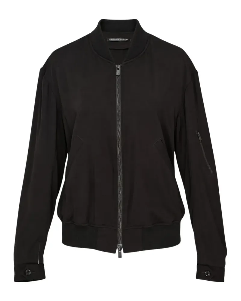 Yohji Yamamoto Bomberjacke mit Reißverschluss - Schwarz Schwarz