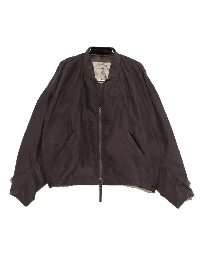 Ziggy Chen Bomberjacke mit Reißverschluss - Braun Braun