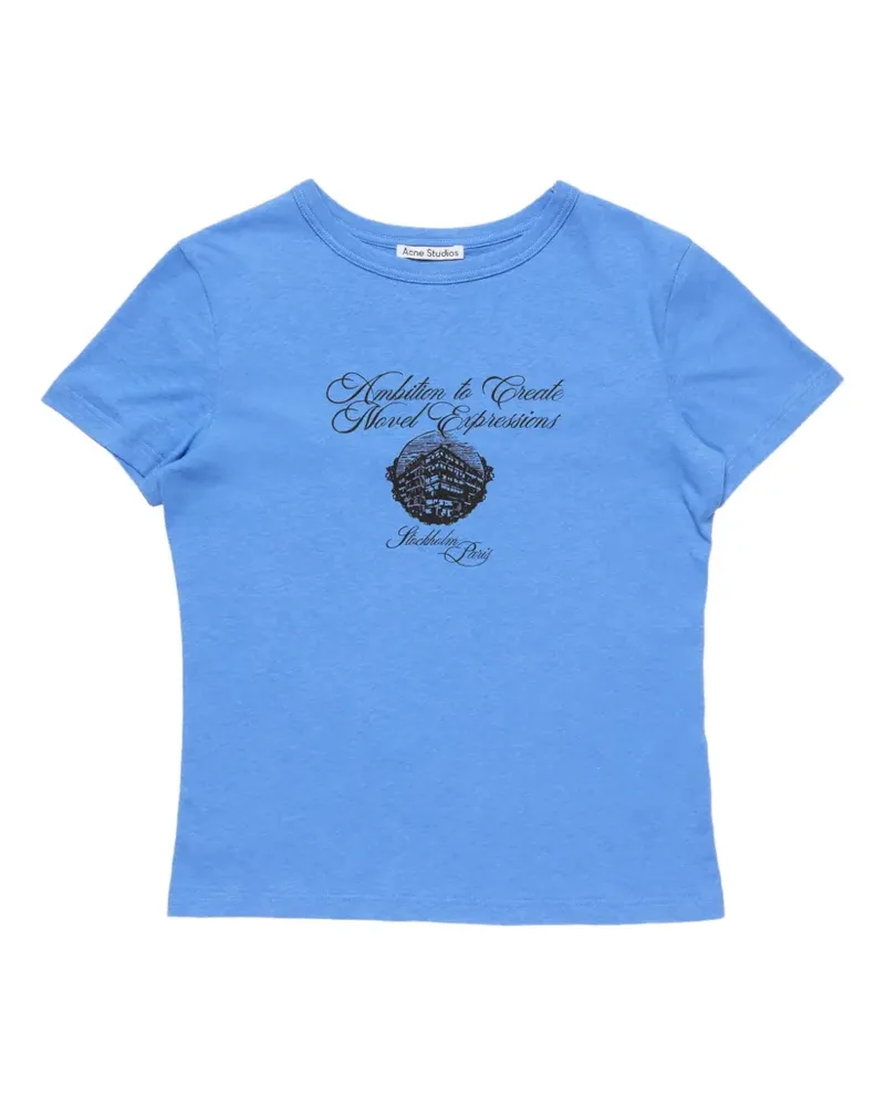 Acne Studios graphic jersey T-shirt - Blau Blau