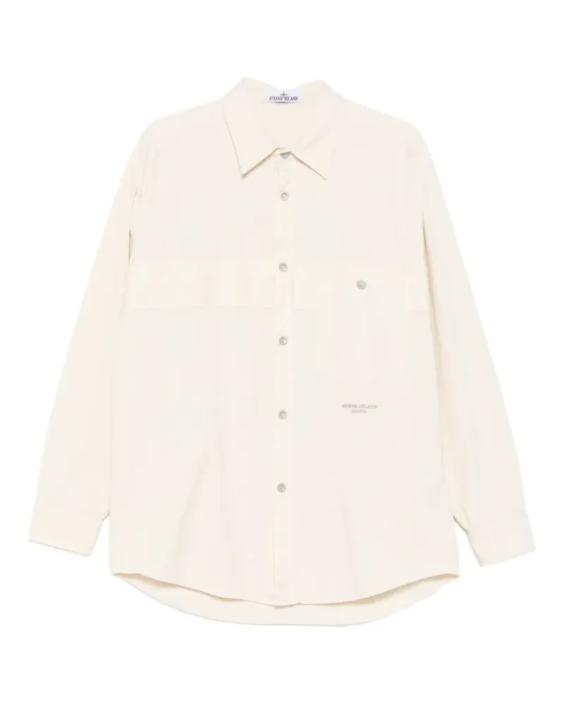 Stone Island patch-pocket shirt jacket - Nude Nude