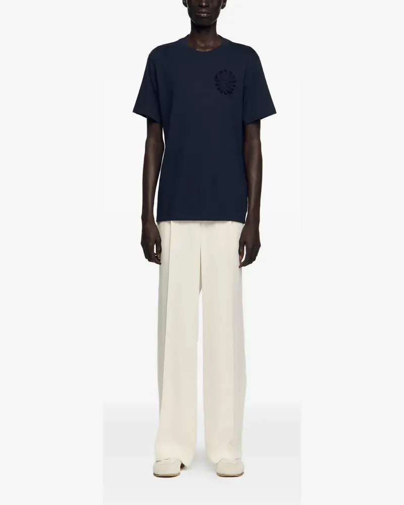 Sandro crochet T-shirt - Blau Blau