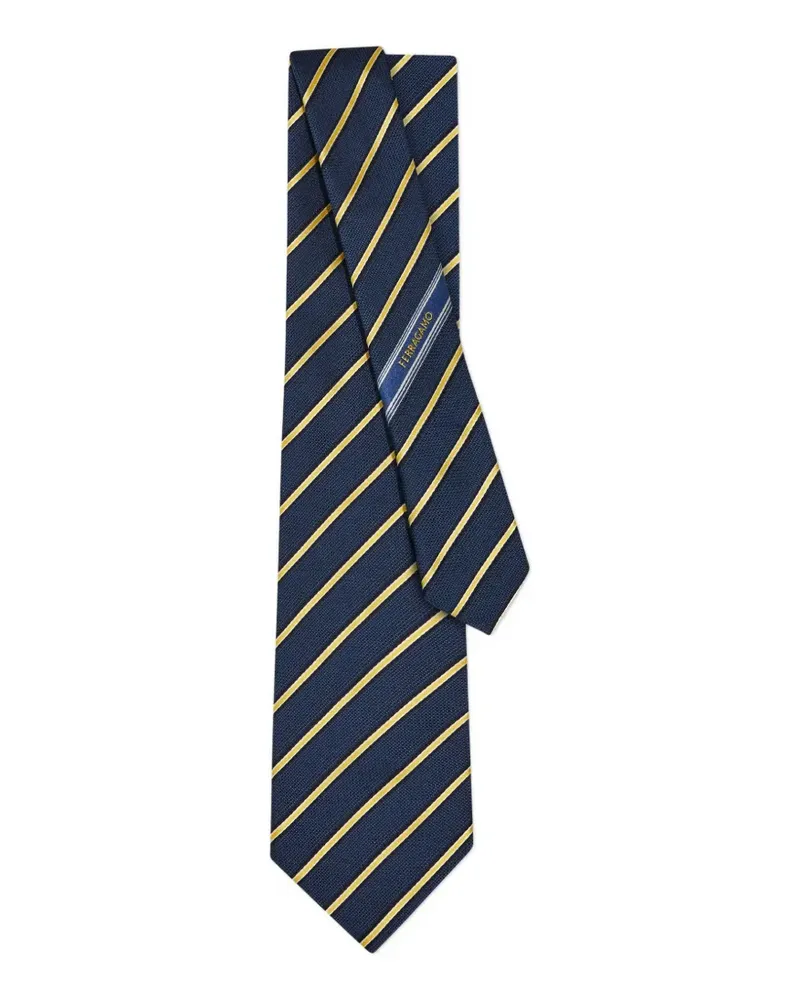 Ferragamo Krawatte aus Jacquard - Blau Blau