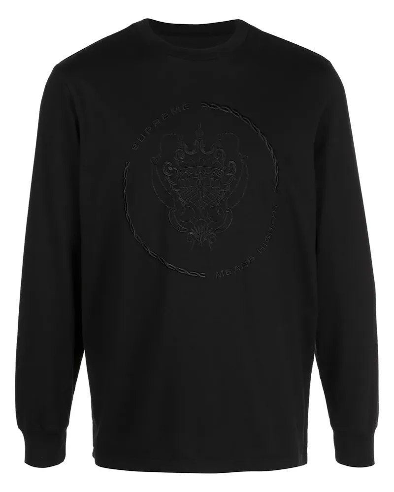 Supreme Being T-Shirt mit Wappenstickerei - Schwarz Schwarz