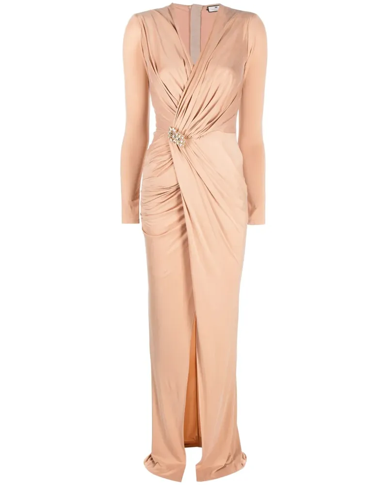 Elisabetta Franchi Kleid mit Strass - Rosa Rosa
