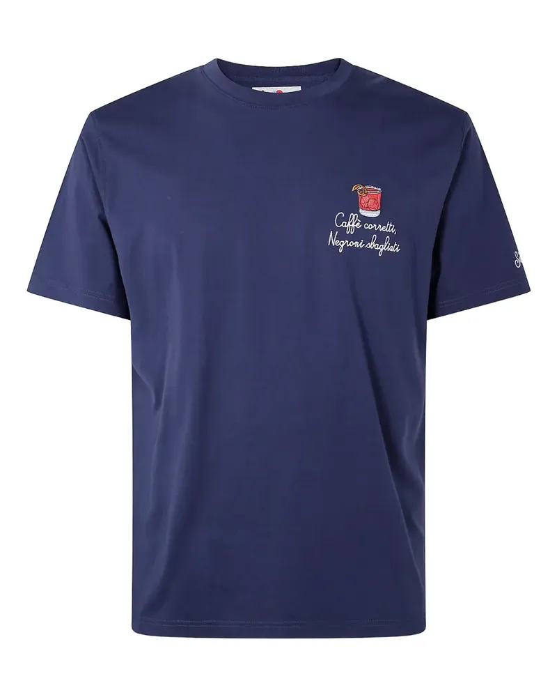 MC2 Saint Barth Besticktes T-Shirt - Blau Blau