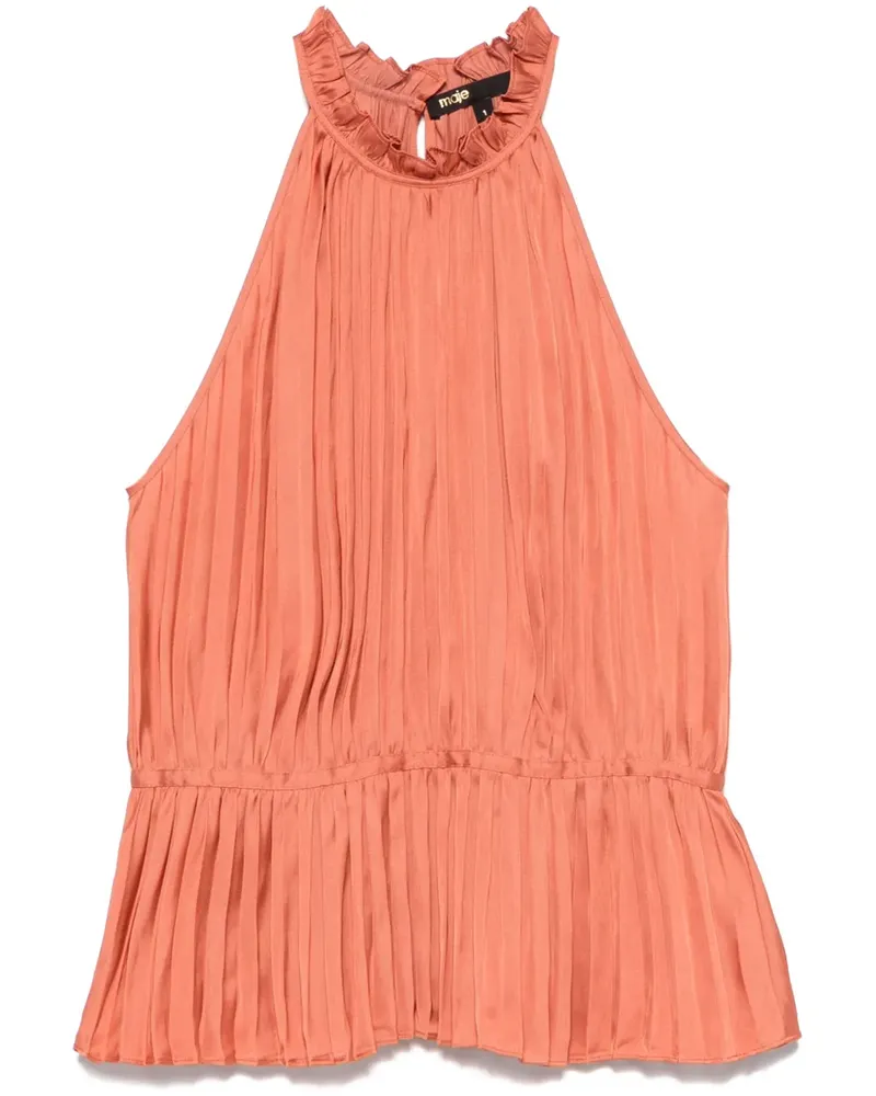 Maje Top mit Falten - Orange Orange