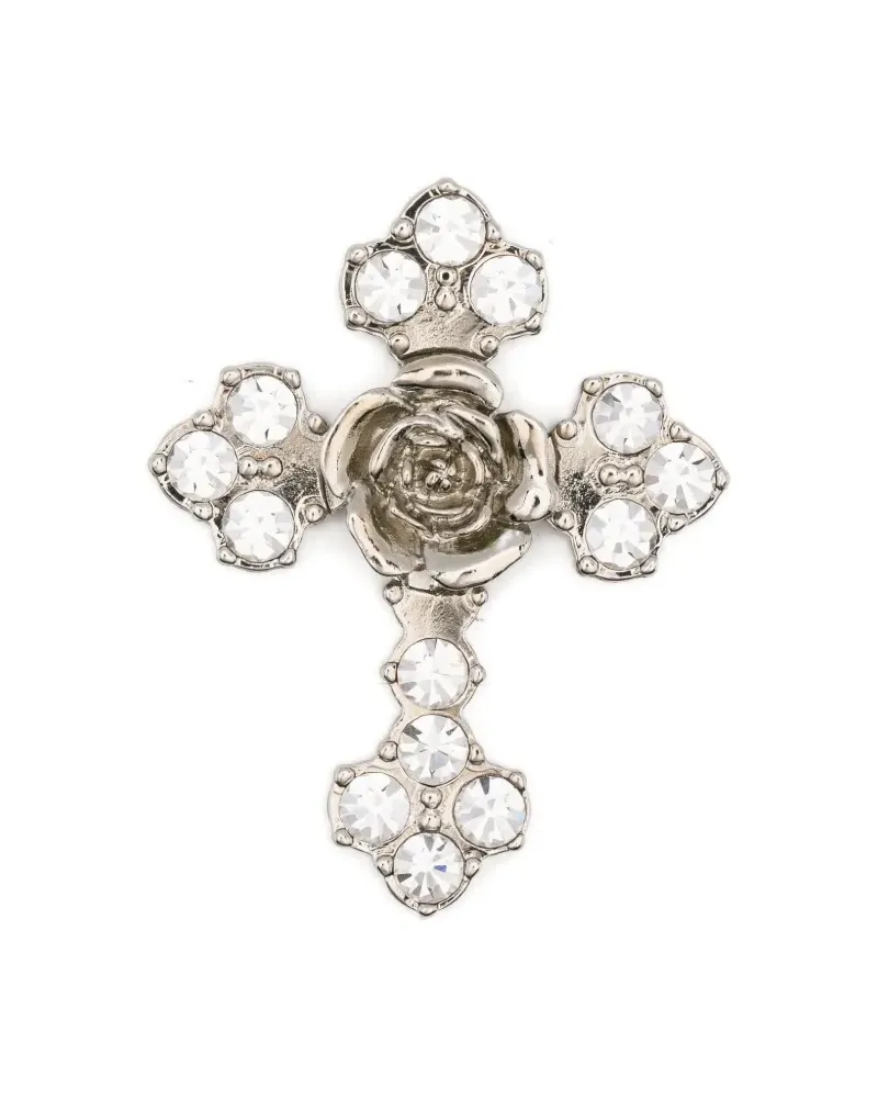 Blumarine Ohrringe mit Rosendetail - Silber Silber