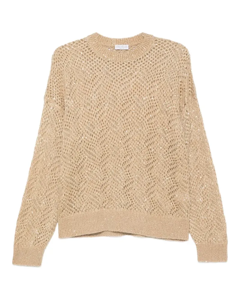 Brunello Cucinelli Pullover mit Pailletten - Nude Nude