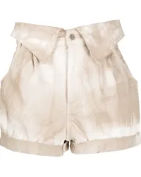 Stella McCartney Jeans-Shorts mit Batikmuster Nude