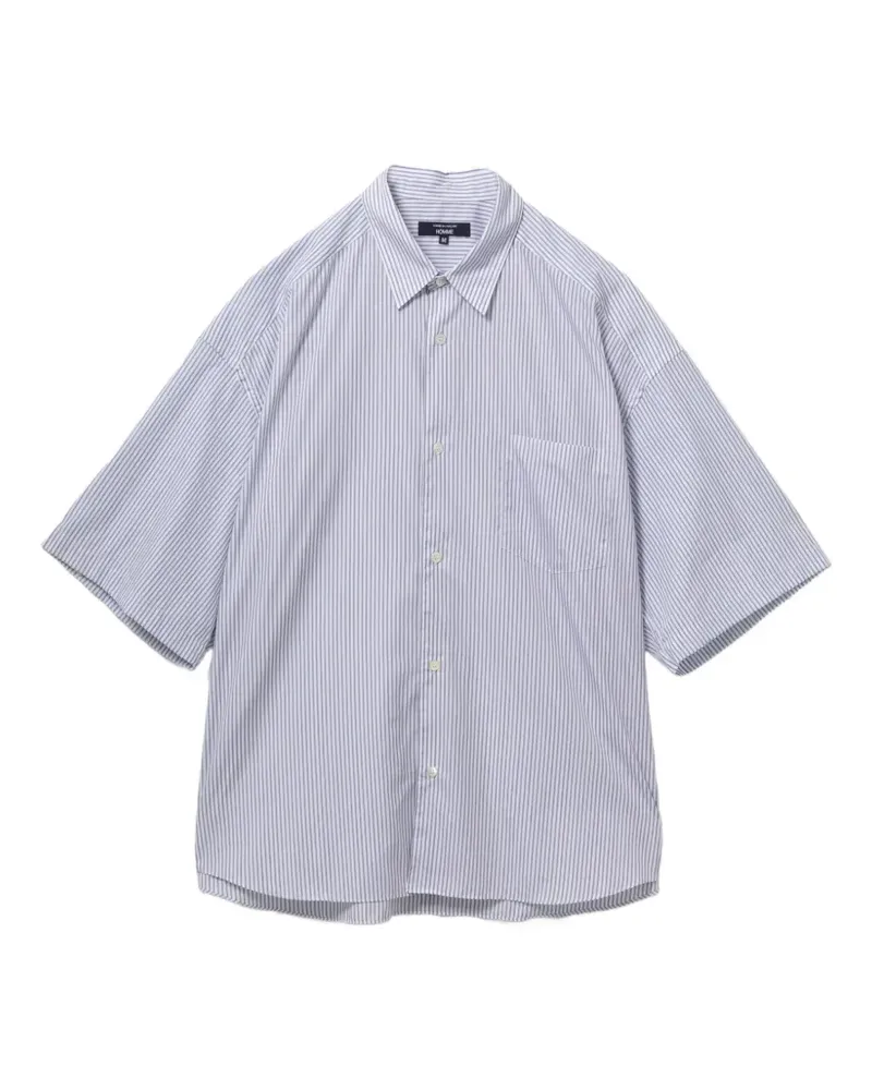 Comme des Garçons Gestreiftes Hemd - Weiß Weiß