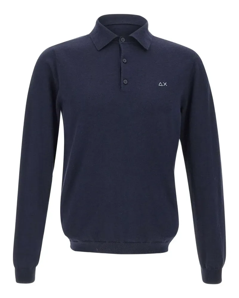 Sun68 Langärmeliges Poloshirt - Blau Blau