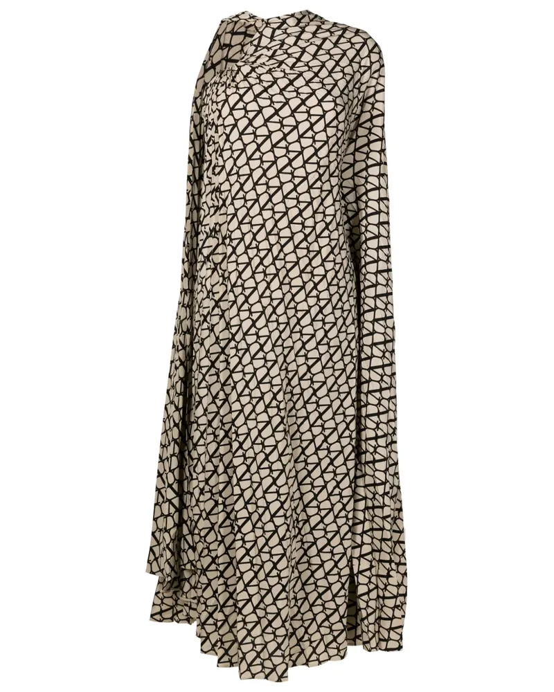 Valentino Garavani Toile Iconographe Seidenkleid - Nude Nude