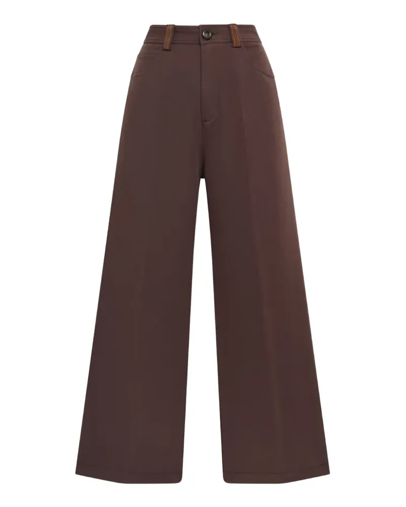 Maliparmi sleek wide-leg trousers - Braun Braun