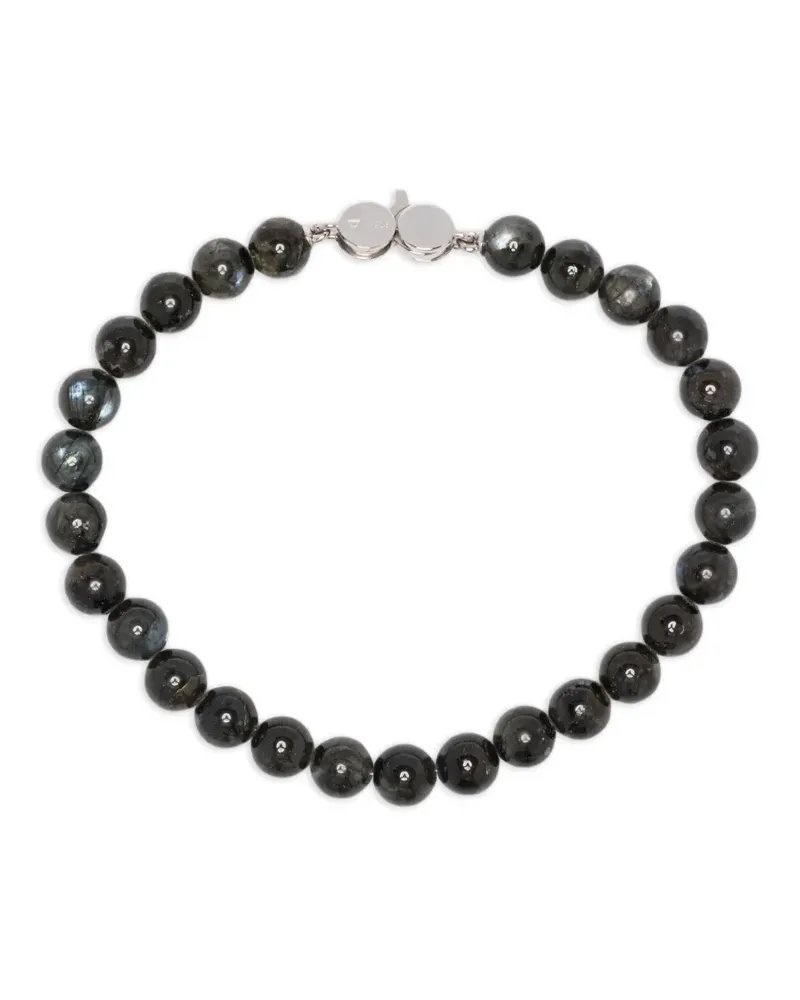 Tom Wood larvikite sterling-silver bracelet - Schwarz Schwarz