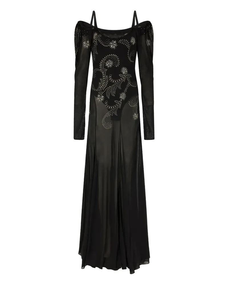 Paco Rabanne Klassisches Jersey-Kleid - Schwarz Schwarz