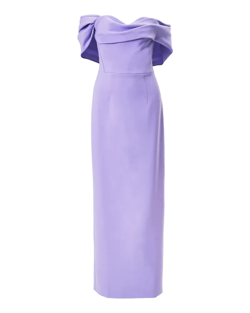Carolina Herrera New York Schulterfreie Robe mit Drapierung - Violett Violett