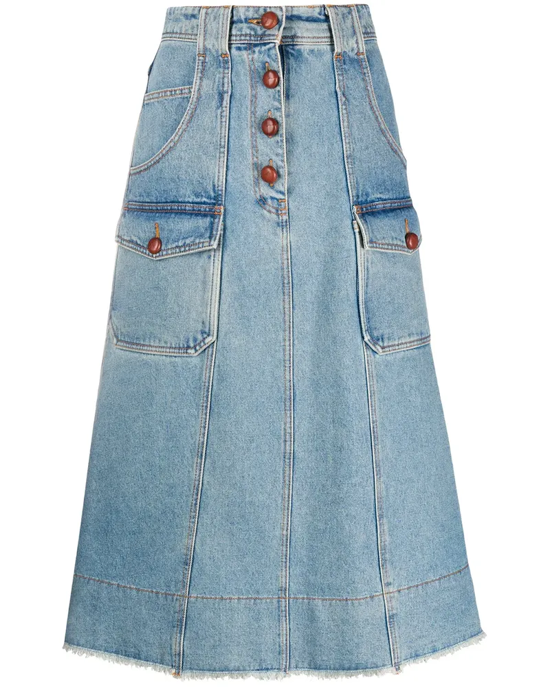 Philosophy Di Lorenzo Serafini A-line denim skirt - Blau Blau
