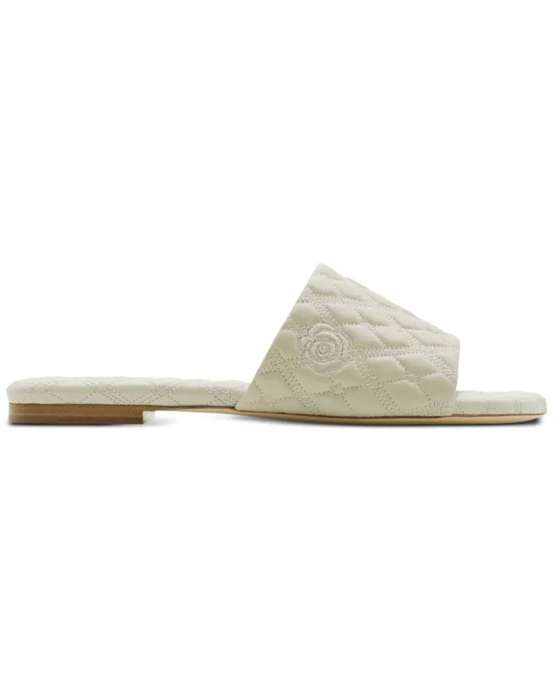 Burberry Gesteppte Sandalen - Weiß Weiß