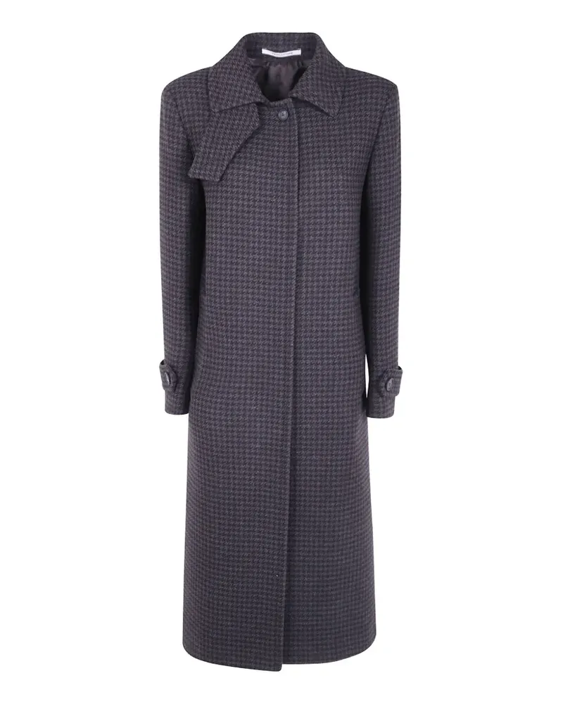 Tagliatore Bethany Wollmantel mit Hahnentrittmuster - Grau Grau