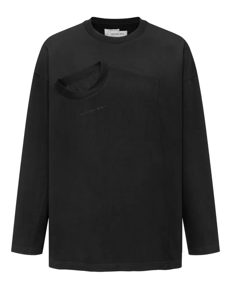 Feng Chen Wang cutout long-sleeve T-shirt - Schwarz Schwarz