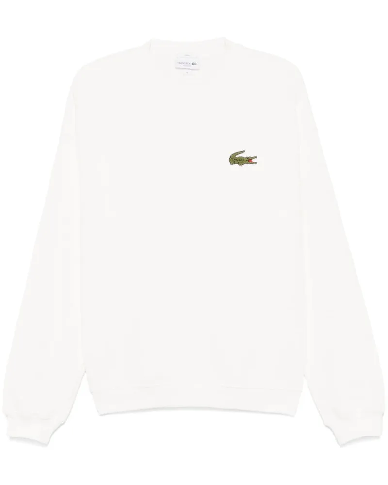Lacoste Sweatshirt mit Logo-Patch - Weiß Weiß