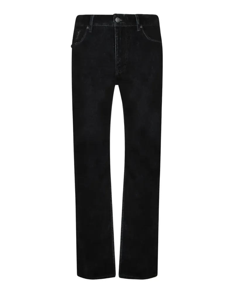 Emporio Armani logo-plaque straight-leg jeans - Schwarz Schwarz