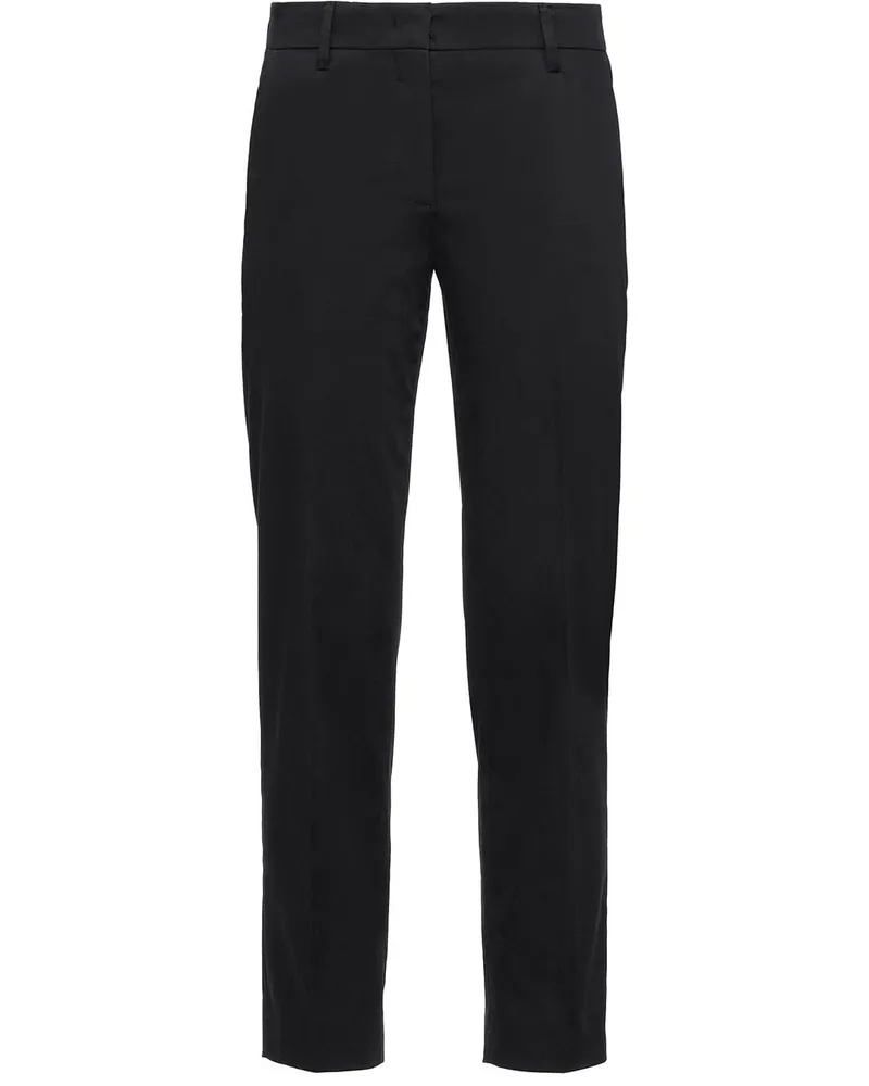 Prada Klassische Cropped-Hose - Schwarz Schwarz
